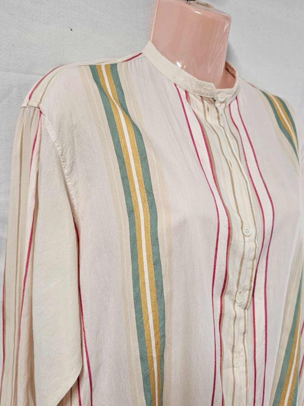 CELINE Button Up Women Size 36 Striped Cotton blend - Picture 2 of 16